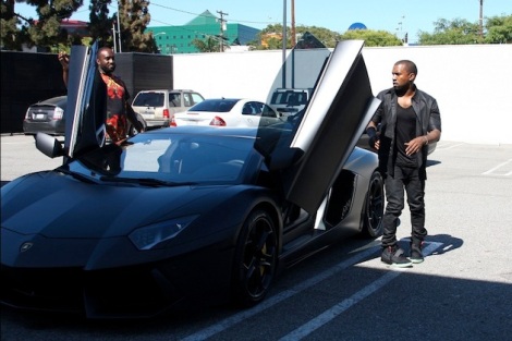 Kanye West All Black Lamborghini Aventador